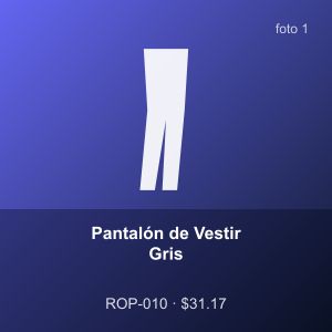 Pantalón de Vestir Gris